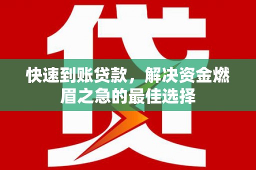 山阳快速到账贷款，解决资金燃眉之急的最佳选择