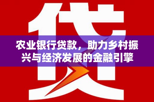 山阳农业银行贷款，助力乡村振兴与经济发展的金融引擎