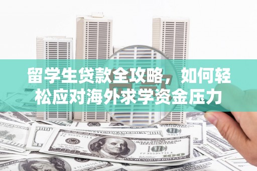 山阳留学生贷款全攻略，如何轻松应对海外求学资金压力