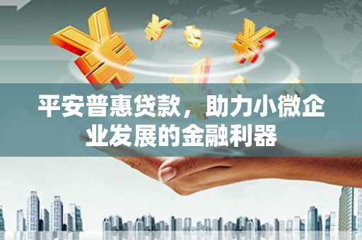 山阳平安普惠贷款，助力小微企业发展的金融利器