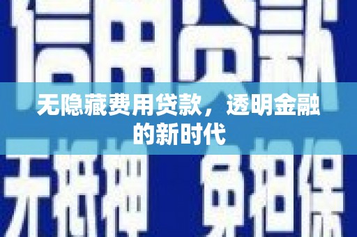 山阳无隐藏费用贷款，透明金融的新时代