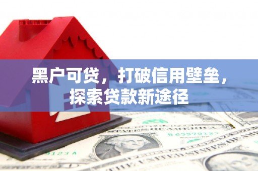 山阳黑户可贷，打破信用壁垒，探索贷款新途径