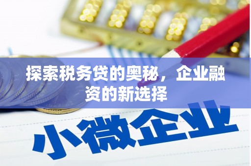 山阳探索税务贷的奥秘，企业融资的新选择