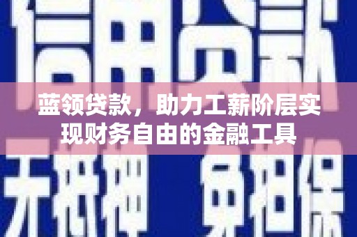山阳蓝领贷款，助力工薪阶层实现财务自由的金融工具