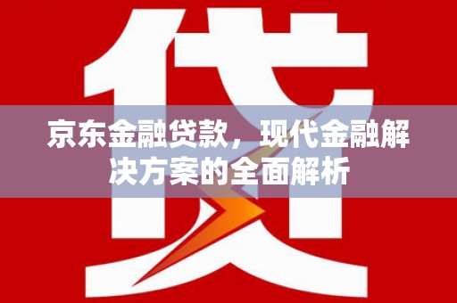 山阳京东金融贷款，现代金融解决方案的全面解析