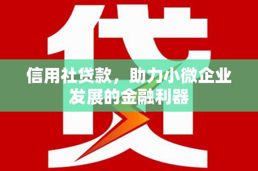 山阳信用社贷款，助力小微企业发展的金融利器