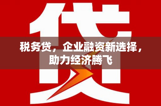 山阳税务贷，企业融资新选择，助力经济腾飞