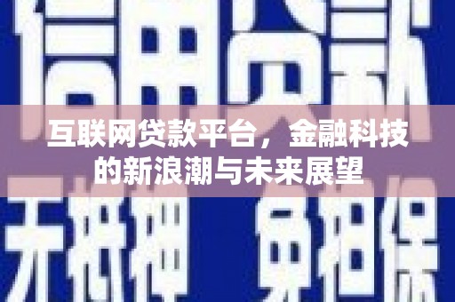 山阳互联网贷款平台，金融科技的新浪潮与未来展望