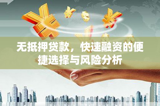 山阳无抵押贷款，快速融资的便捷选择与风险分析