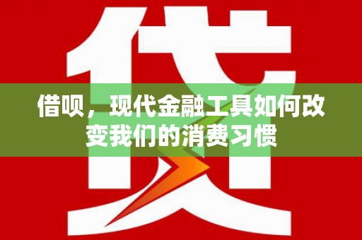 山阳借呗，现代金融工具如何改变我们的消费习惯