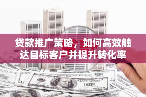 山阳贷款推广策略，如何高效触达目标客户并提升转化率