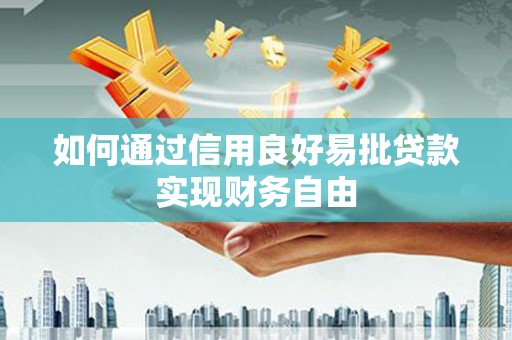 山阳如何通过信用良好易批贷款实现财务自由