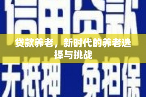 山阳贷款养老，新时代的养老选择与挑战