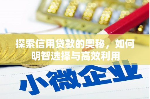 山阳探索信用贷款的奥秘，如何明智选择与高效利用