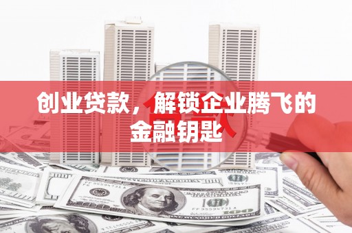 山阳创业贷款，解锁企业腾飞的金融钥匙